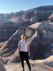 standing-in-front-of-blue-mesa-trail-petrified-forest